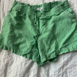 LOFT High Waist Green Women's Shorts